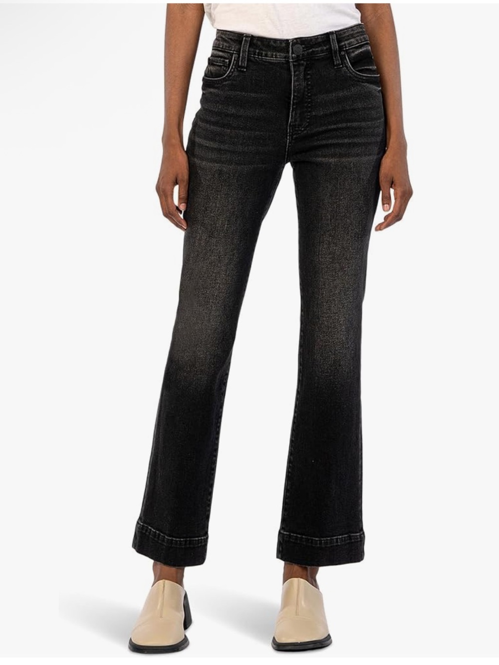 Free shipping! Sz 8 KUT from the Kloth Kelsey High Rise Fab Ab Ankle Flare Jean